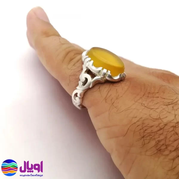 انگشتر نقره مردانه شرف شمس-9